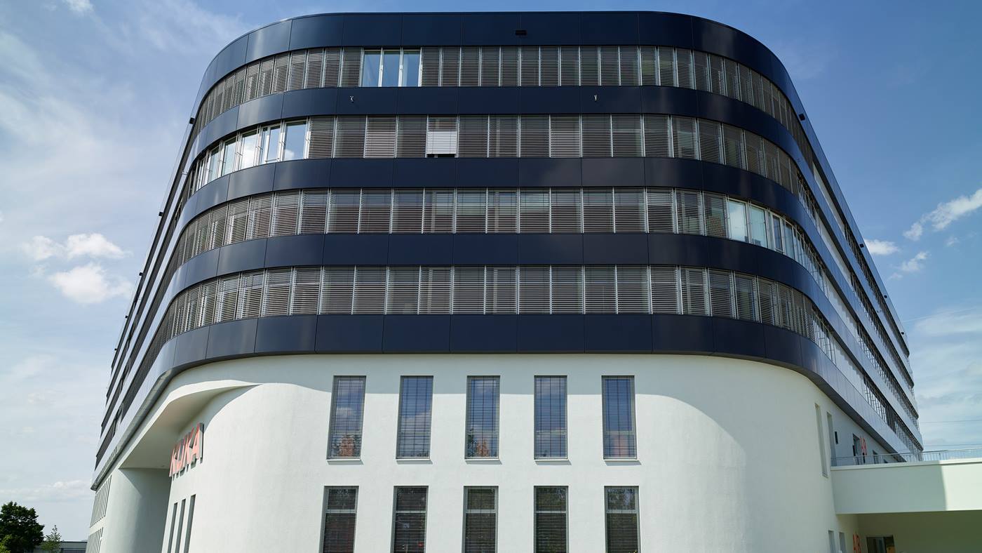 Au?enansicht des KUKA Entwicklungs- und Technologiezentrums in Augsburg