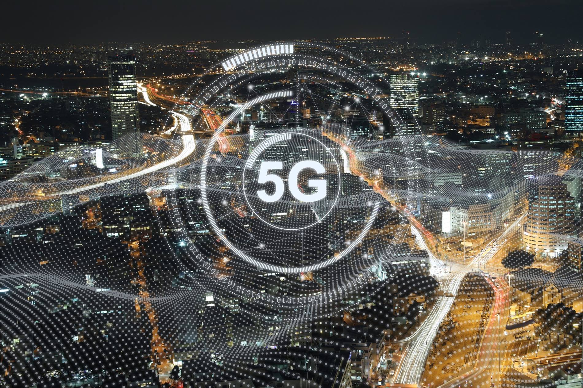 5G Mobilfunknetz Sicherheits-Verbindung Internet-Kommunikation
