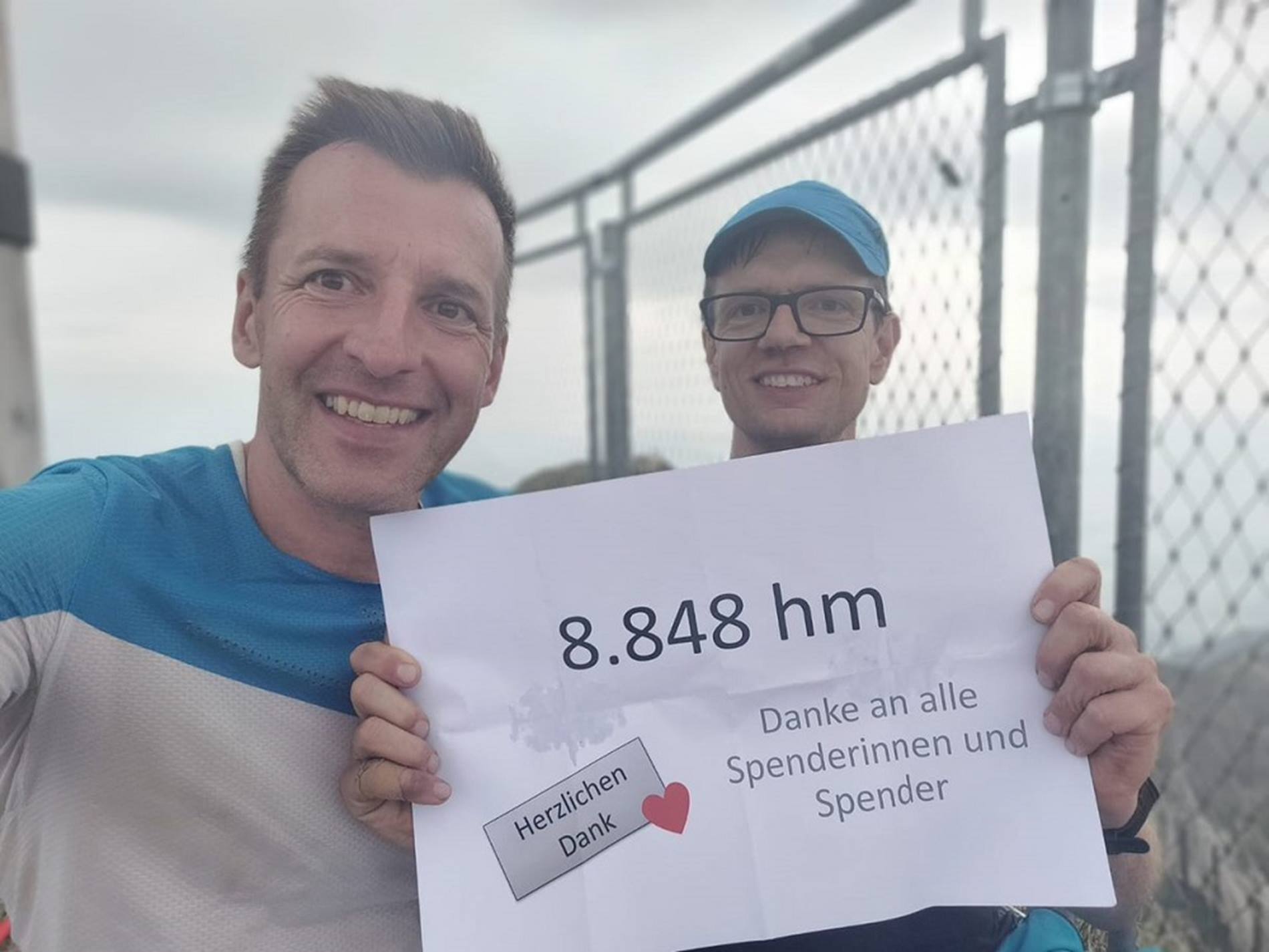 Markus Letroe and Ulrich Seitz on top of the Nebelhorn 