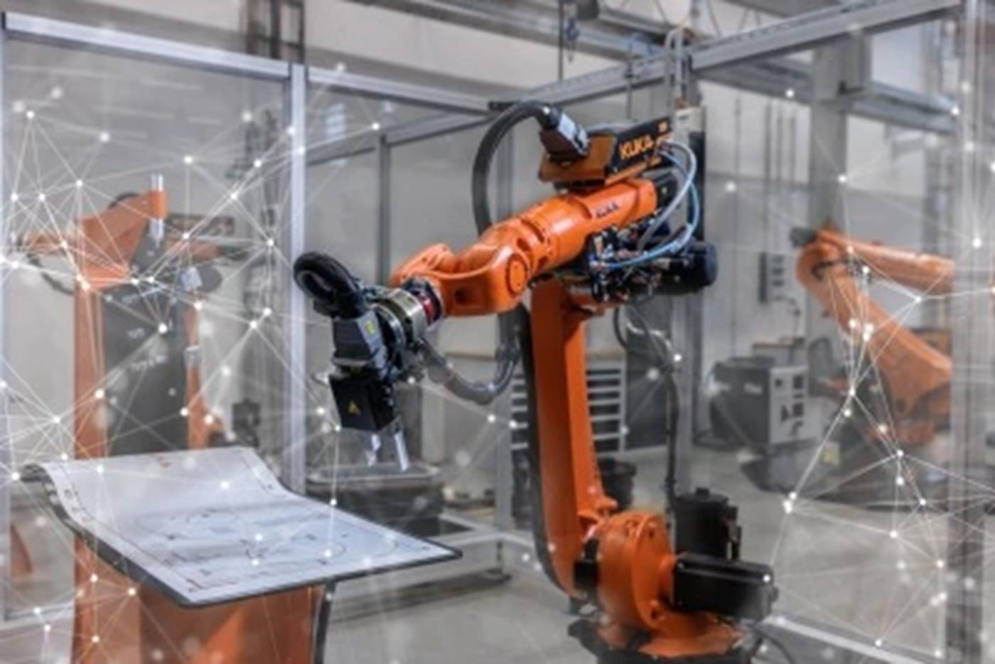 Roboter in einer Zelle