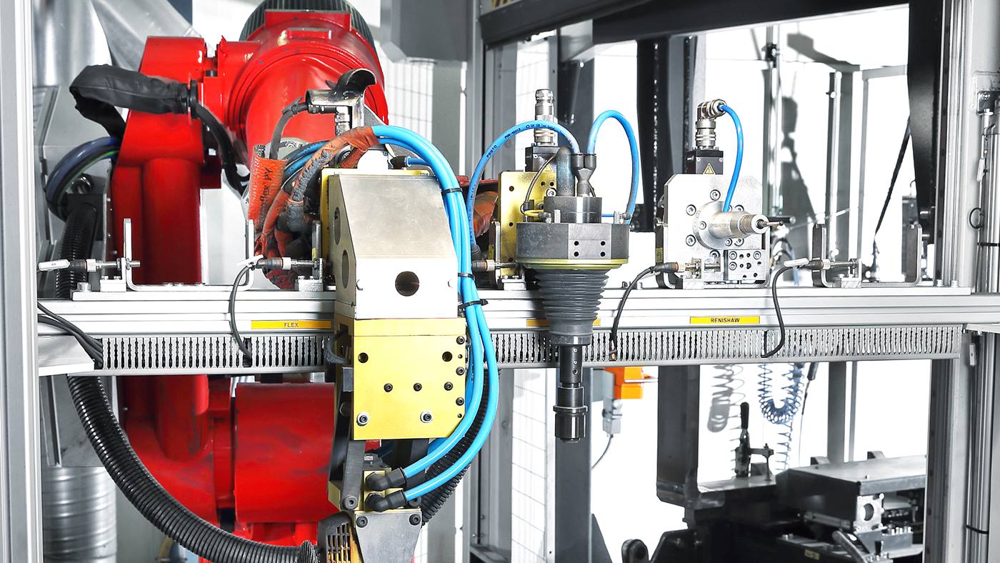 Werkzeugwechselstation mit Messeinrichtung und F?cherschleifer