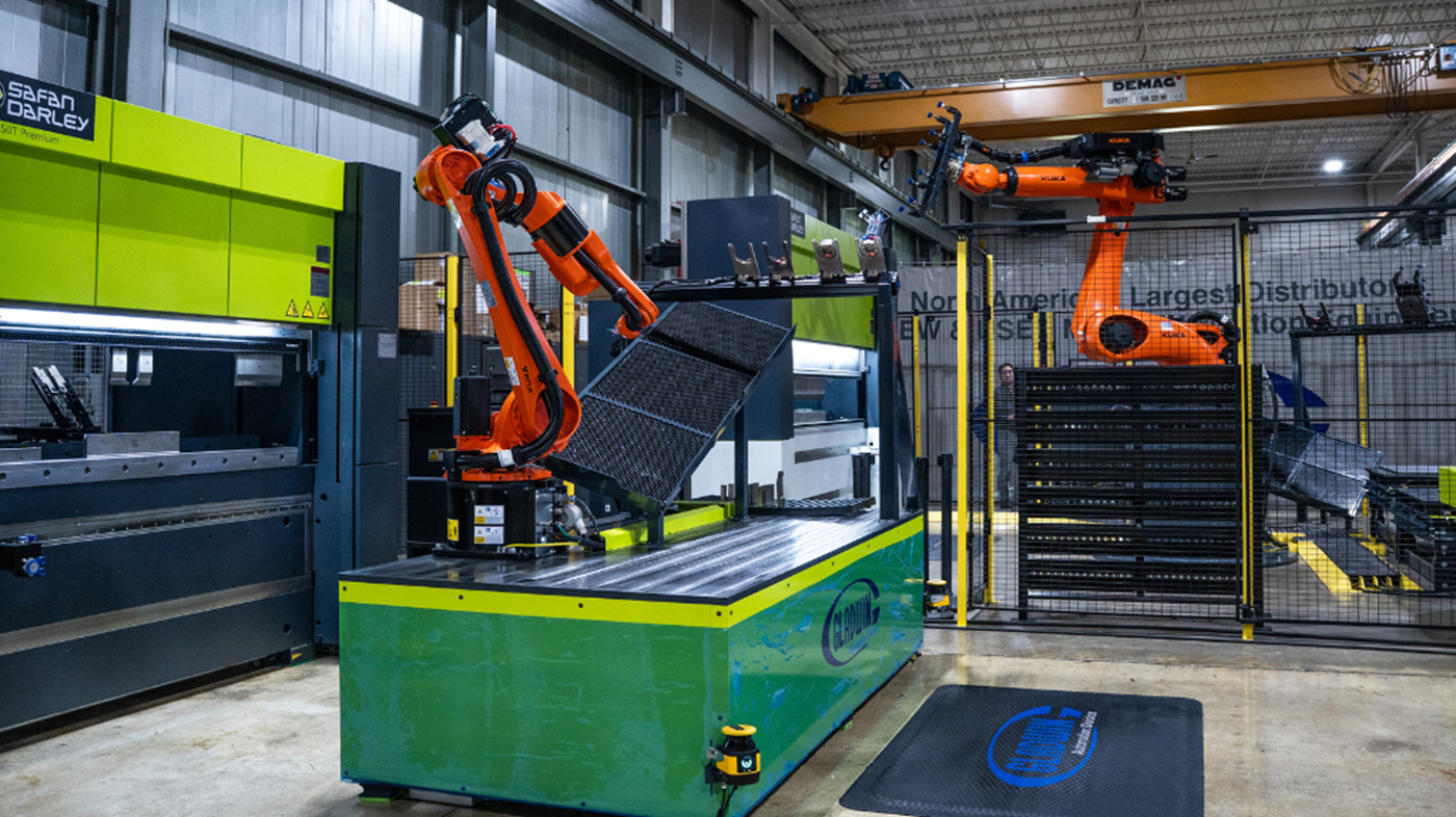 Robotic press brake tending
