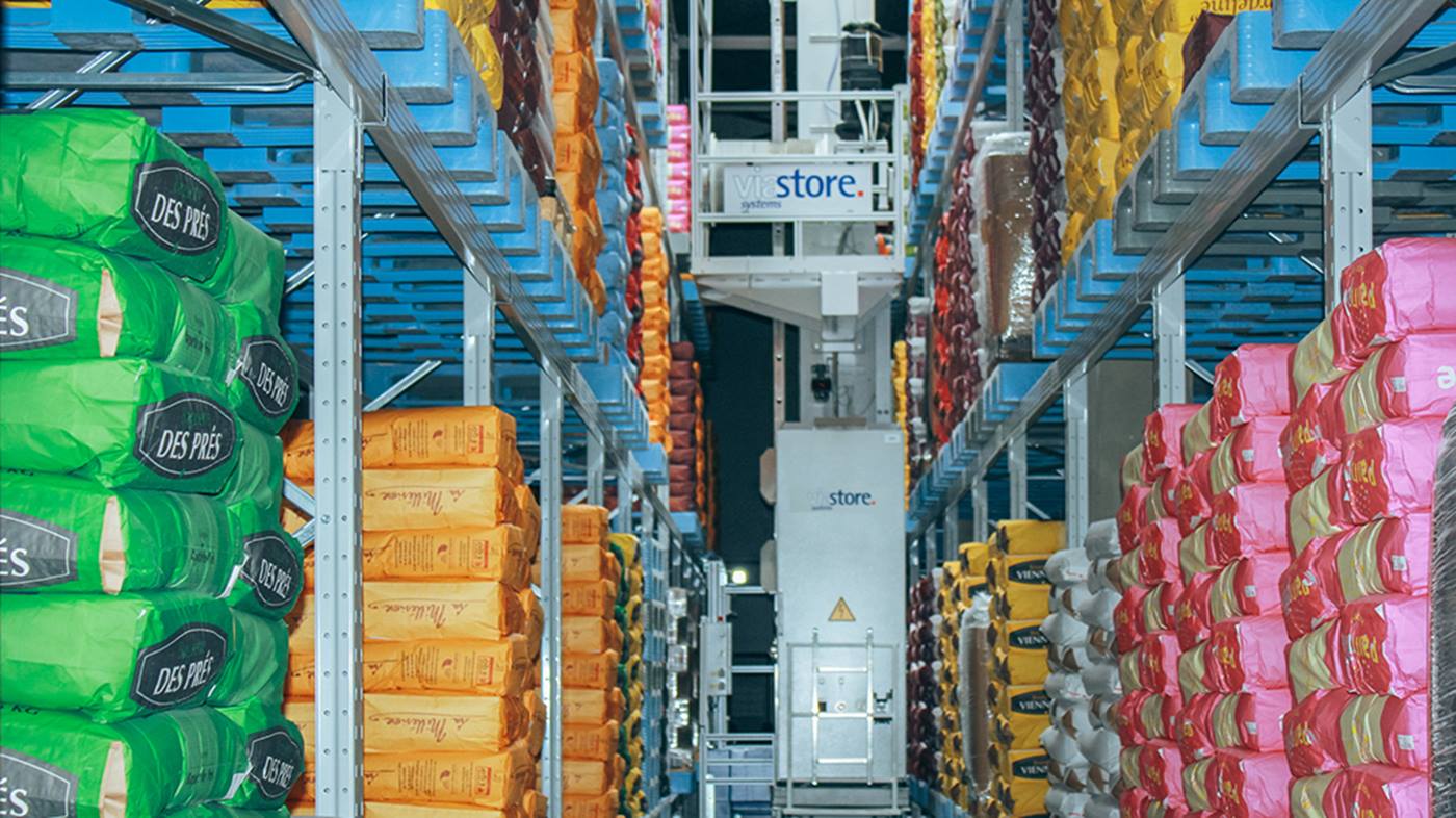 Palletiseerrobots bij Moulins Bourgeois