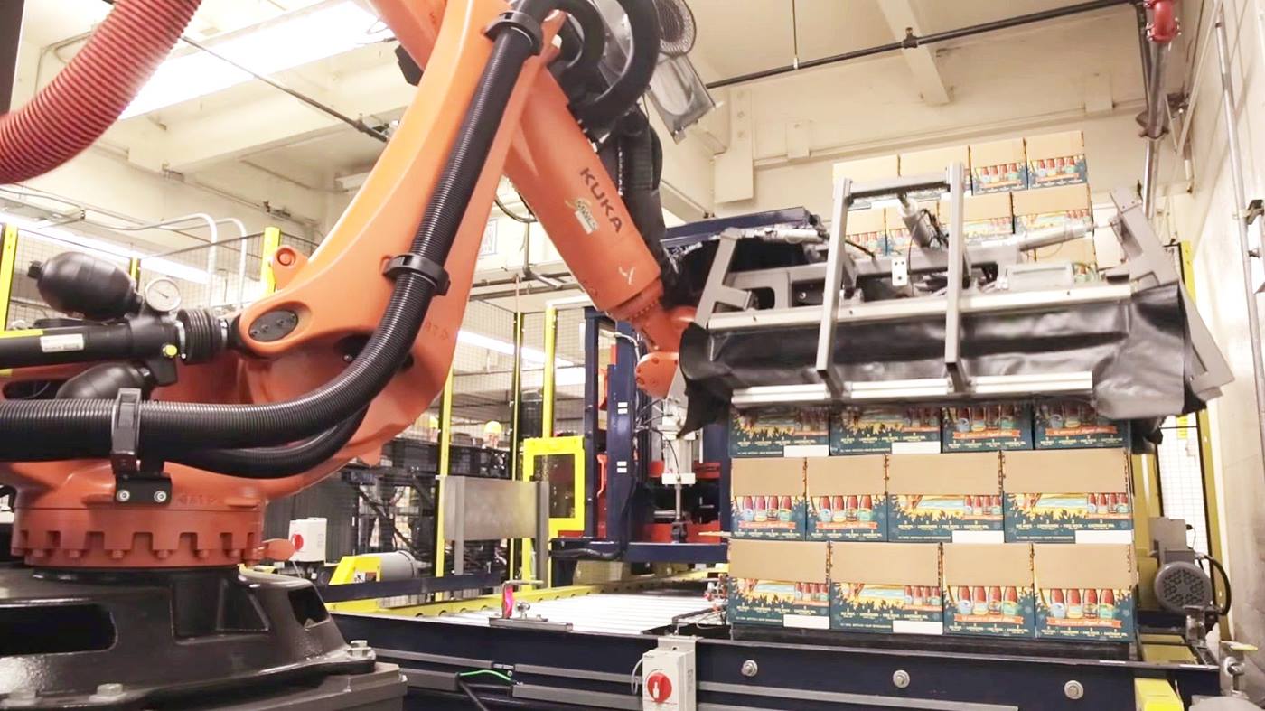 Palletizing at Widmer with KR Quantec