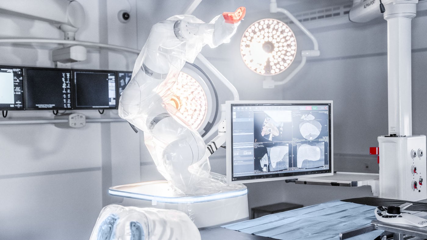 guidoo ist ein medizinischer roboter für diagnostik, auf Basis des LBR Med, Medizinroboter in der Diagnostik