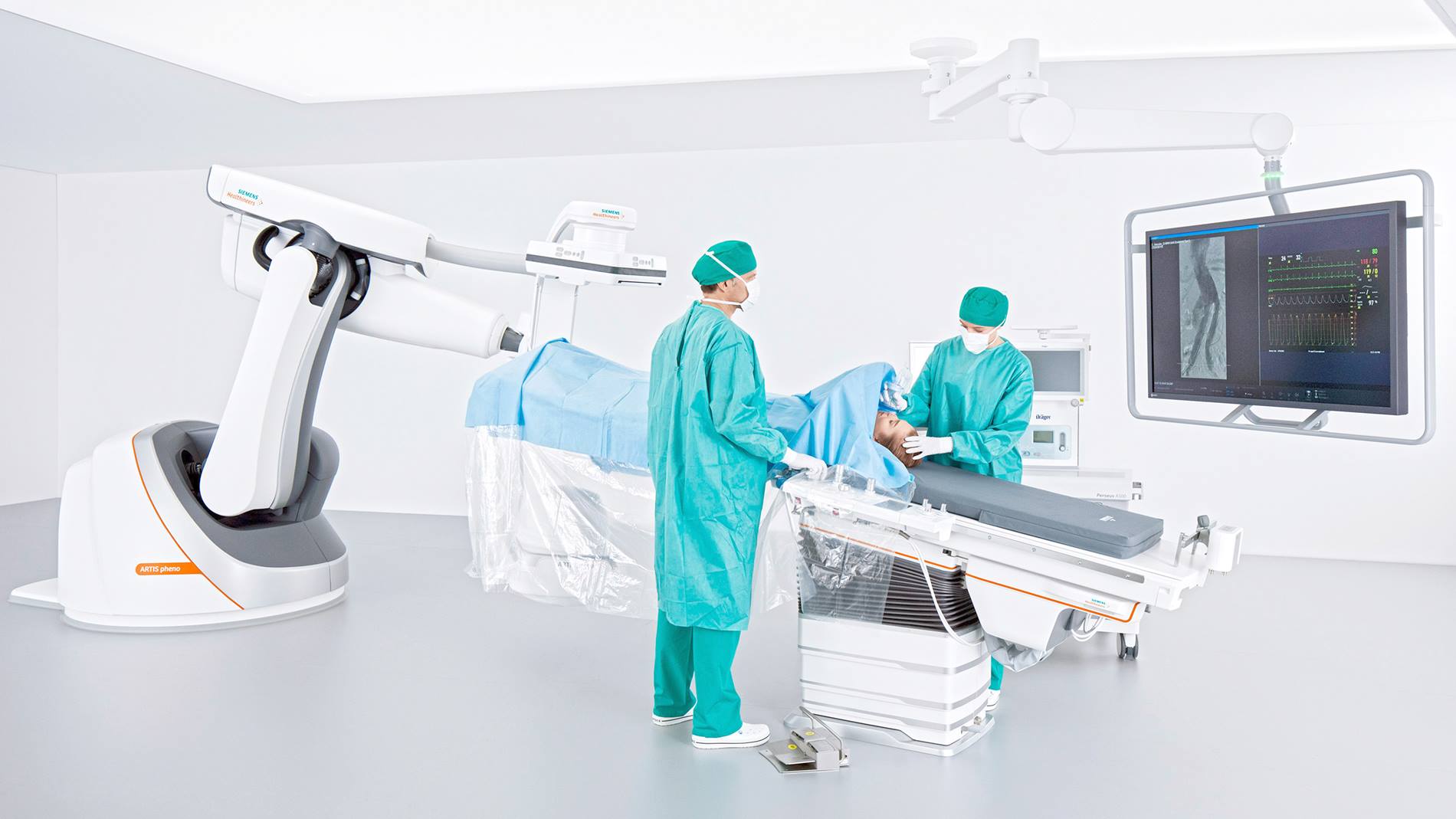 Siemens Healthineers Diagnose System ARTIS pheno auf Basis des KR QUANTEC HC