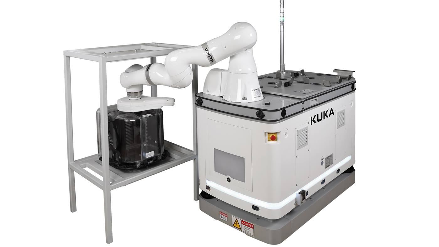 Mobiler und MRK-f?higer Reinraumroboter von KUKA.
