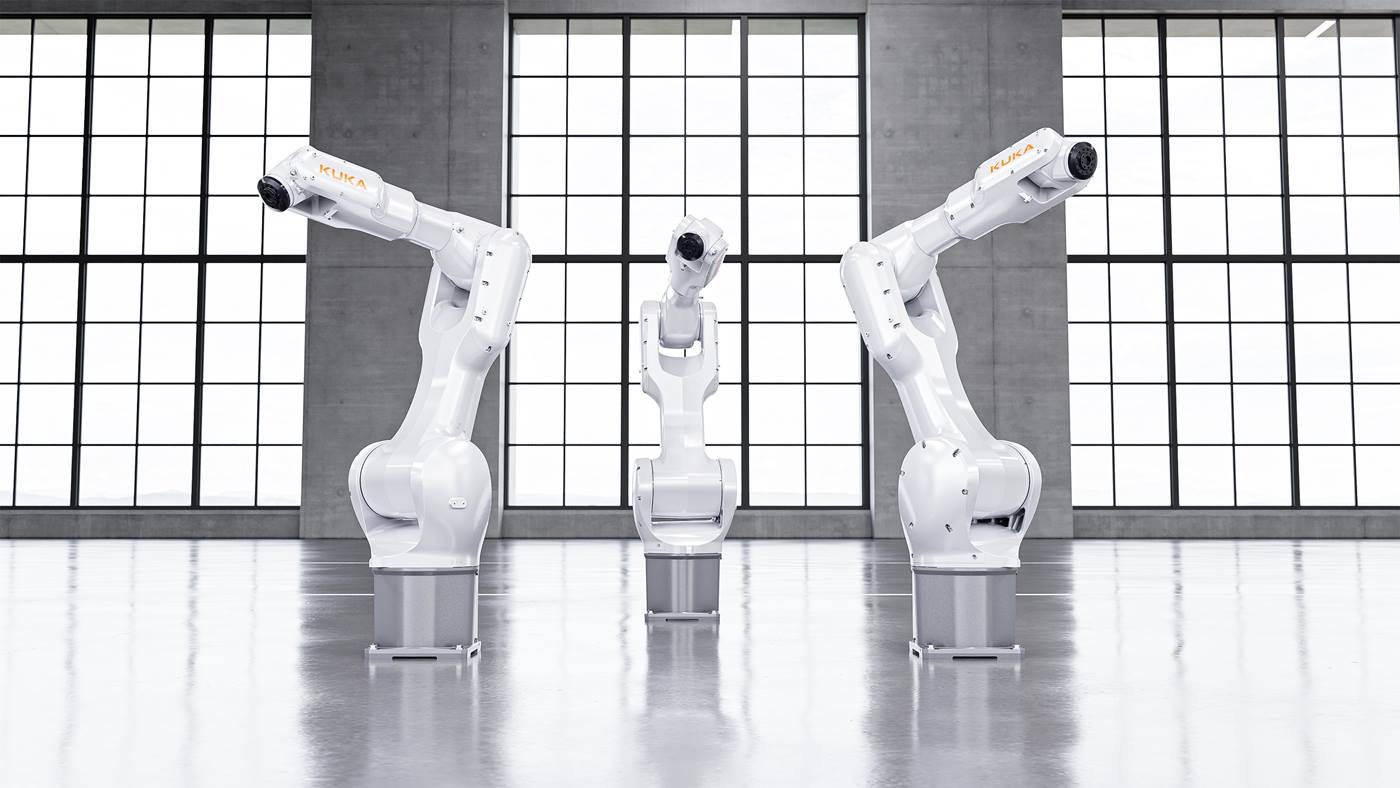 Le robot ultra-compact KR AGULUS allie puissance et précision dans un format compact, idéal pour l'assemblage de précision, le conditionnement avancé de semi-conducteurs, le chargement, le déchargement, les tests dans de petites cellules et les taches de manutention multiples pour l'industrie des biens de consommation.
