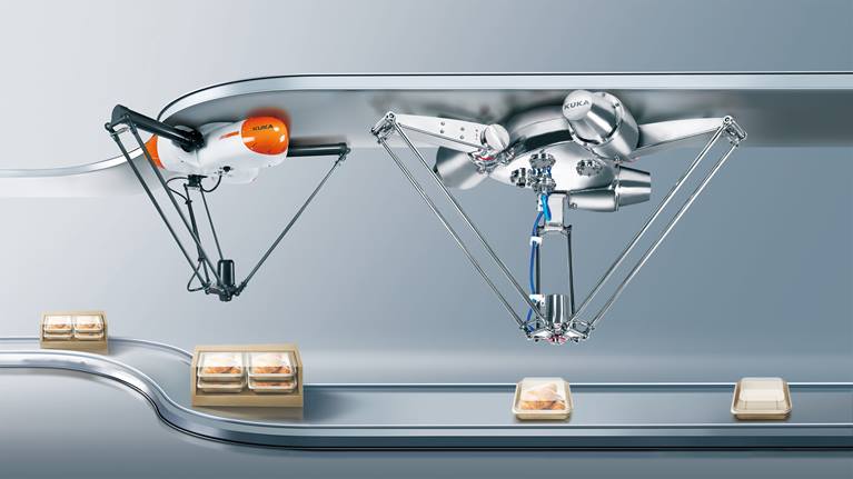 KUKA DELTA Robots Hygienic_Design Open food Primary packaging for food KUKA Robot KR DELTA high speed Secondary packaging for food
