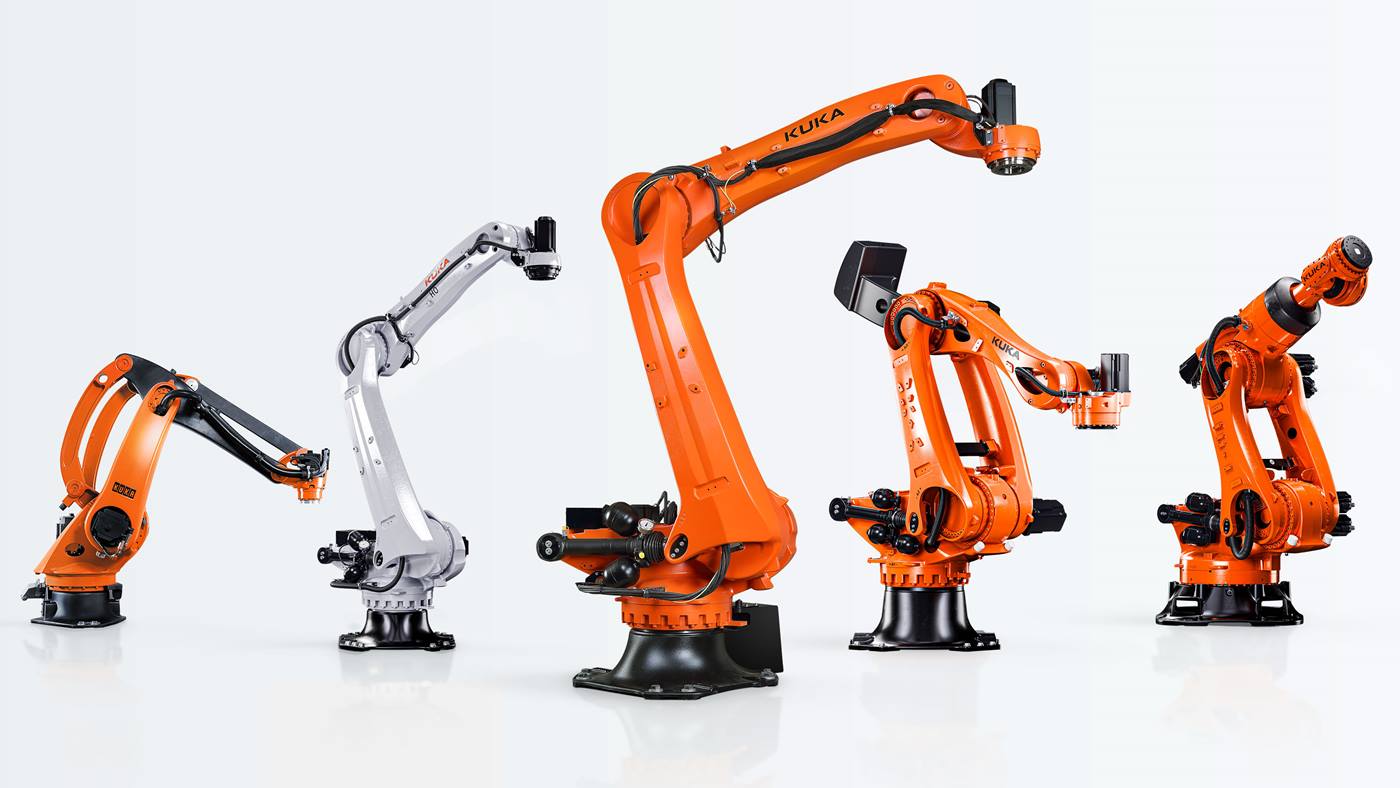 Industrial packaging and palletizing robot for various applications in automated production and logistics.