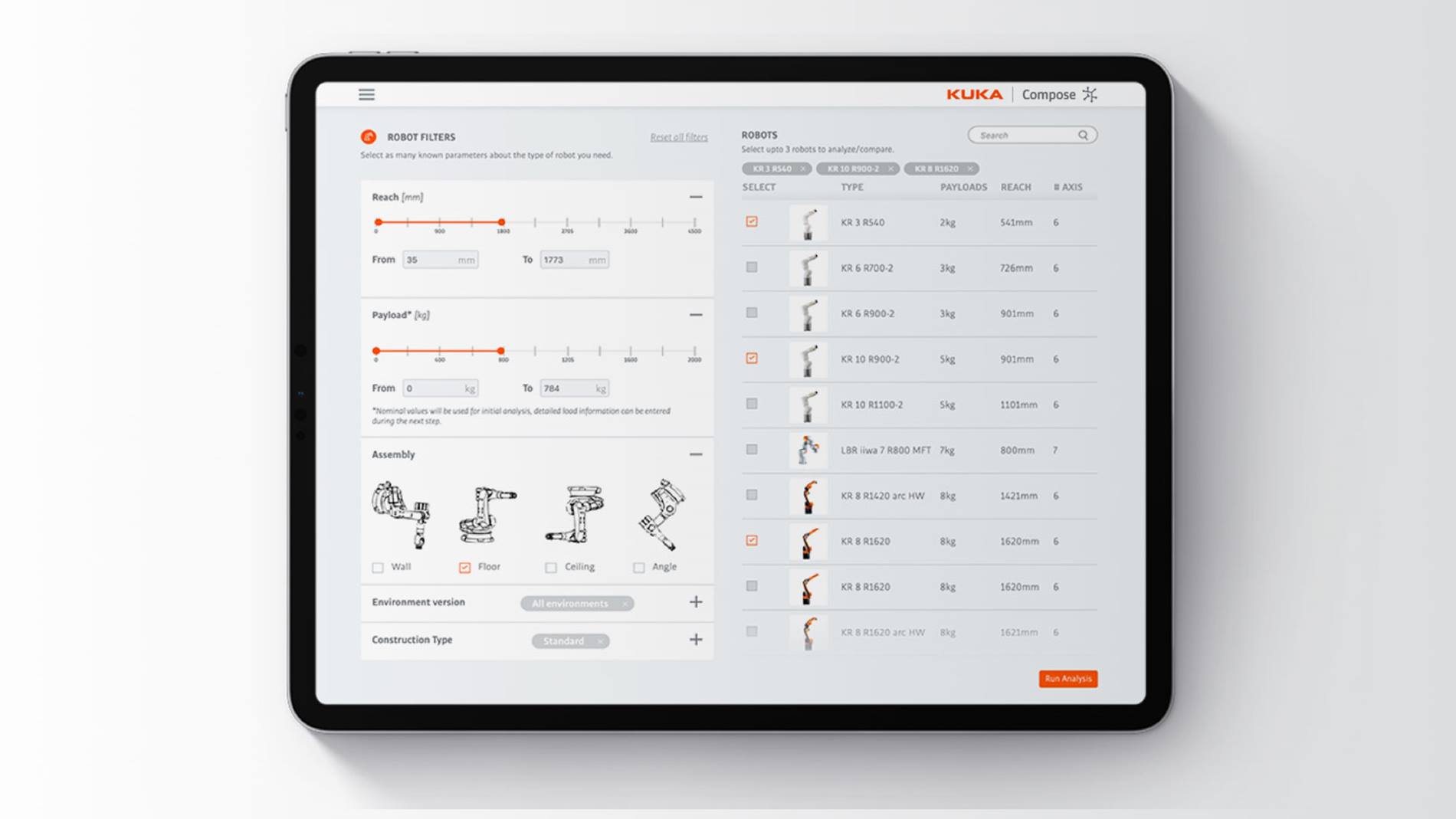 KUKA_Compose_find your robot