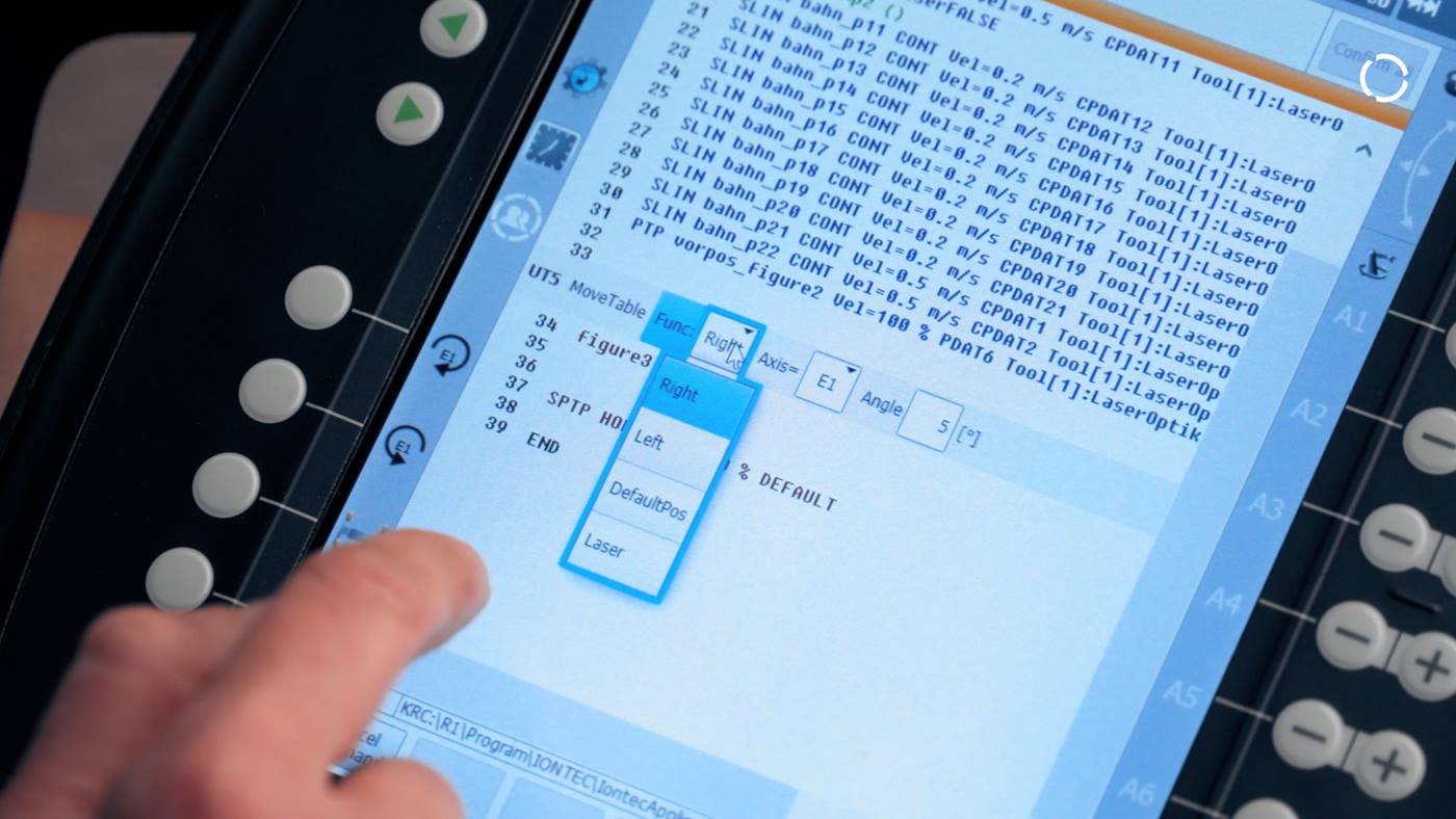 Dynamic inline forms can be used directly on the smartPad user interface.
